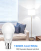 Bayonet Light Bulbs, 100W Equivalent B22 LED Bulbs Bayonet, 6000K Cool White, 1200LM, 13W Daylight Bulbs BC GLS A60 Energy Saving for Chandelier, Living Room, Non-dimmable, Pack of 3