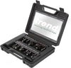 12 Piece Router Cutter Starter Set, 1/4 Inch Shank, Tungsten Carbide Tipped, Storage Case Included, SET/SS8X1/4TC