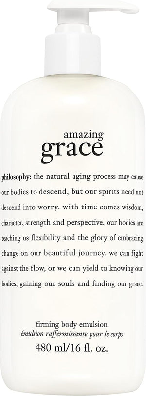 philosophy amazing grace body lotion | 480ml | body moisturiser for dry skin | firming body emulsion