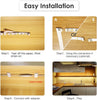 Dimmable Under Cabinet Kitchen Lights,6 * 50cm Under Cupboard Lighting with Remote Control,Warm White Under Counter LED Strip Light for Shelf,Unit,Closet,1500lm,12V Adapter