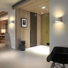 LED Wall Lights Indoor Modern White Plaster Wall Wash Lights 7W Warm White LED Sconce Up and Down Wall Lamp for Living Room, Bedroom, Hallway (G9 LED Bulb Include)