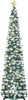 5FT Pop Up Christmas Tree with Timer 50 Lights, Tinsel Christmas Tree, Collapsible Artificial Pencil Tree Xmas Decoration for Indoor Home Apartment Porch Party, Easy Assembly