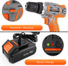 Cordless Drill Driver 18V Lithium-Ion, 13Pc Electric Screwdriver Set, LED Work Light, Electric Drill Quick Change Power Drill Battery and Charger Included