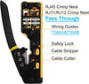 Pass Through RJ45 Crimp Tool Kit Ethernet Crimper CAT5 Cat5e Cat6 Crimping Tool Kit