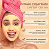 Turmeric Vitamin C Clay Mask Deep Cleansing Face Mask Skin Care Improve Blackheads Acne Dark Spots and Even out skin tone Facial Mask Control Oil and Refining Pores