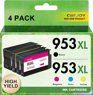 953XL Ink Cartridges Remanufactured for HP 953XL Ink Cartridges HP 953 HP Officejet Pro 7720 Ink Officejet Pro 7740 8710 8720 8725 8730 8715 (Black, Cyan, Magenta, Yellow)