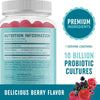 Probiotic Gummies with Vitamin C and Folic Acid | 5 Billion CFU Probiotics | Gut Health, Digestion, & Immune System Support | Gluten-Free, Non-GMO, Berry Flavor | 60 ct.