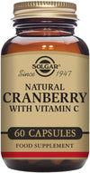 Natural Cranberry with Vitamin C Vegetable Capsules - Pack of 60 - Supports the immune system, Fights free radicals - Reduces tiredness and fatigue - Vegan