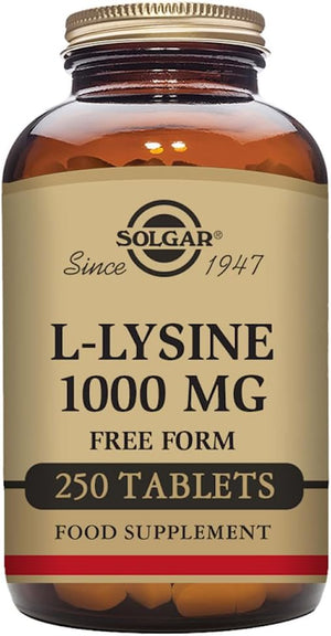 L-Lysine 1000 mg - Food Supplement, Pack of 250 Tablets - Premium Amino Acid Range - Vegan, Gluten Free