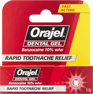 Dental Gel for Rapid Toothpain Relief - Benzocaine 10% w/w, Fast-Acting Dental Pain Relief Formula, 5.3g