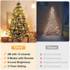 Christmas Tree Lights Warm White - 2M/6.6FT x 12 Strands 240LEDs Mains Powered Fairy Lights Waterproof with Remote & 8 Modes Memory Timer for Outside Indoor Xmas Party Decorations