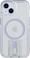 Tech 21 Evo Crystal Kick case for iPhone 15 - Compatible with MagSafe - Impact Protection Case - Lilac