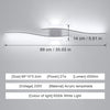 LED Wall Light Indoor Modern, 27W White LED Wall Lampe 6500K Cool White, Long LED Sconce Wall Light, Wall Lighting Fixtures for Bedroom Living Room Kitchen Office Hotel Dining Room