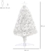 2.5FT Prelit Artificial Tabletop Christmas Tree with Fibre Optics Holiday Home Xmas Decoration for Table and Desk, White