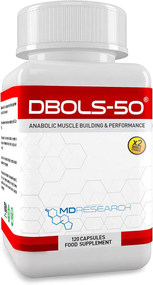 DBOLS-50 - Powerful Legal Bodybuilding Supplement - Advanced Performance and Recovery Agent - 120 Vegetarian Capsules - 30 Days Supply - UK Manufacture