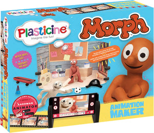 P L A S T I C I N E  Morph Animation Kit – Create Your Own Morph & Chas Stop Motion Films, Includes Tabletop Set, Scene Props, Modelling Clay, and Free Aardman Animator App for Ages 5+