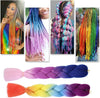 2 Pcs Braiding Hair Fashion Synthetic Braid Hair Extensions for Women Braiding （colour） purple