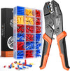 Insulated Crimping Tools,  0.5-1.5/1.5-2.5/4-6mm²(A.W.G. 20-10) Crimping Tool, with 370pcs terminals. Suits Electrical Wiring Repair, Car, Van, Motorbike etc