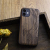 Magnetic Wood Case for iPhone 12 Case [Hard Real Wood & Soft TPU] Shockproof Protective Cover Unique & Classy Wooden Case Compatible with MagSafe (Wave Off Kanagawa-Walnut)