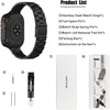 Watch Strap for Apple Watch Straps 46mm 49mm 45mm 44mm, Stainless Steel Edge-cut Replacement Band Metal Straps Compatible with iwatch Strap Series 10/Ultra 2/Ultra/9/8/7/6/SE/5/4 Men, Black