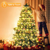 Christmas Tree Lights Warm White - 2M/6.6FT x 12 Strands 240LEDs Mains Powered Fairy Lights Waterproof with Remote & 8 Modes Memory Timer for Outside Indoor Xmas Party Decorations