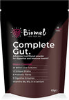 Complete Gut - Belgian Chocolate - 4 in 1 Gut Health Powder with Diverse Fibres - 450g/30 Servings - Vegan Friendly - Gluten Free - Live Cultures for Gut Health - Delicious & Effective