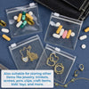 Zippered Pill Pouch Bags - 12 Pcs, Slide Lock Clear Plastic Mini Bags, BPA-Free for Pills Vitamins, Supplements, Medications, Jewelry, Crafts, Small Objects - Self-Sealing, Reusable, Travel-Friendly