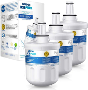 Refrigerator Water Filter Compatible with DA29-00003F, DA29-00003G, Aqua Pure Plus Hafin, DA29-00003B, DA29-00003A, DA97-06317A, RFC1100A, 3 Pieces RWF1100A (Invoice Available)