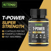 T-Power (Testo Supplement) | Ginseng, Maca, Tribulus Terrestris, Ashwagandha | 60 Capsules 1000mg High Strength | Gym Supplements for Men, Energy, Stamina Booster