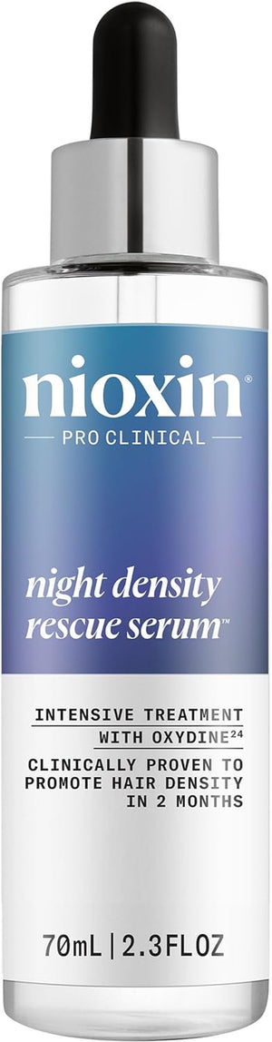 Nioxin Night Density Rescue Serum - Overnight Hair Thickening Serum for Optimised Hair Growth - with Ginger & Caffeine (70ml)