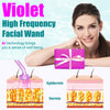 High Frequency Facial Machine - Portable Purple High Frequency Facial Skin Light Therapy Wand - with 6 Argon Tubes - Skin Tightening Machine for Hair Regrowth,Acne,Wrinkle Removal,Anti Aging