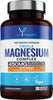 Vegan Magnesium Supplements with Zinc, 180 Capsules, Triple Magnesium Complex Supplement Plus Vitamin D, B6 & Copper, Vegan Society Registered, Made in The UK by