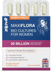 MaxiFlora Probiotics - 20 Billion CFU, 3 Proven Bio Cultures. 60 Vegan Capsules, 2 Months Supply