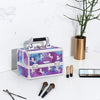 Unicorn Makeup Box Vanity Case Cosmetic Organiser Case Beauty Box with Mirror and Magnification(5X) Spot Mirror