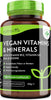 Vegan Multivitamins & Minerals - Essential Mix to Support a Vegan Diet - 4 Month Supply of High Strength Vitamin B12, Vitamin D3, DHA, Iodine, Iron & Zinc - Made in The UK by