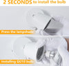 White Wall Lights with Pull Cord Switch GU10 - Modern Pull Cord Light Switch 350° Rotatable - 50W Indoor Wall Sconce Lights for Bedroom Bedside Living Room Kitchen Desk - Bulb Not Included