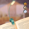 9 LED Clip on Book Light, 3 Eye-Protecting Modes Flexible Reading Light Book Lamp (Warm&Cool White Light) -Stepless Dimming, Rechargeable, Long Battery Life, 4-Level Power Indicator -Green