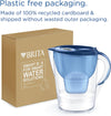 Marella XL Water Filter Jug Blue (3.5L) incl. 1x MAXTRA PRO All-in-1 cartridge - large-volume jug with digital LTI and Flip-Lid - now in sustainable Smart Box packaging