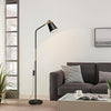 Floor Lamp, Industrial Floor Lamps Corner Lamp Rustic Farmhouse Standing Lamp, Adjustable Metal Heads Indoor Task Lighting Reading Floor Lamps for Living Room, Bedroom, E27 Socket (Black)