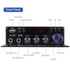 Bluetooth Amplifier, 800W HIFI Power Audio Stereo Amplifier, 2 Channels Bass and Treble Control with Remote 2 MIC Input, Wireless AUX/FM/USB Input Apm for Car, Home, PC, TV, Phone