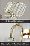 Modern Crystal Wall Light Sconce, E14 Gold Crystal Wall Lamp, Wall Lighting Fixtures for Living Room Bedside Bedroom Corridor Dining Room Hallway (Gold-A)