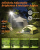 LED Camping Lantern Rechargeable, 4000LM Camping Lights with 4 Light Modes, 20000mAh Portable Power Bank up to 144 Hours, IPX5 Waterproof Tent Light for Camping, Fishing