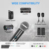 W30 Wireless Microphone,UHF Dynamic Handheld Microphone,Rechargeable Receiver with Volume Adjustment Button,for Karaoke,Singing,Family Party(200ft)