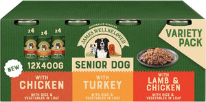 Senior in Loaf 12 Cans, Hypoallergenic Wet Dog Food, Pack of 1 (12 x 400 g)