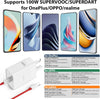 for OnePlus SUPERVOOC 100W Power Adapter for OnePlus 12/12R/11/Nord 4/3, USB Plug Charger Type-A Wall Charger Fast Charger w/ 1m USB C Cable for OnePlus Nord CE 4 3 Lite 10 9 8 7 for Oppo A78