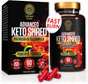 Advanced Keto Shred - 60 High Strength Cutting and Shredding Capsules - Reduce Cravings, Get Shredded and Boost Energy - Vegan Friendly - Gluten Free - Non GMO -