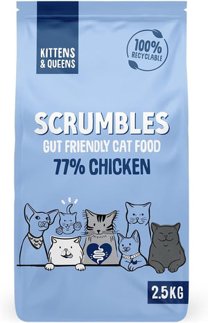 All Natural Dry Kitten Food with 77% Chicken, High Protein Food for Growing Kittens, 2.5Kgpackage may vary