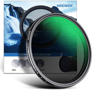 46mm Variable ND Filter ND8-ND128 Camera Lens Filter (3-7 Stop) No X Cross Neutral Density Ultra-Slim HD Filter with 30 Multi-Layer Nano Coatings Waterproof, Cleaning Cloth Included