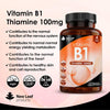 Vitamin B1 Thiamine Supplement 100mg (4 Months Value Supply) Thiamine Vitamin B1 High Strength – Heart Health, Healthy Nervous System, Immune Health, Energy Release Vegan, Gluten-Free, UK,120 Tablets