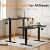 Standing Desk Height Adjustable Electric Desk, 120 * 60cm Stand up Table, Sit Stand Home Office Desk with Splice Board, Dark Black
